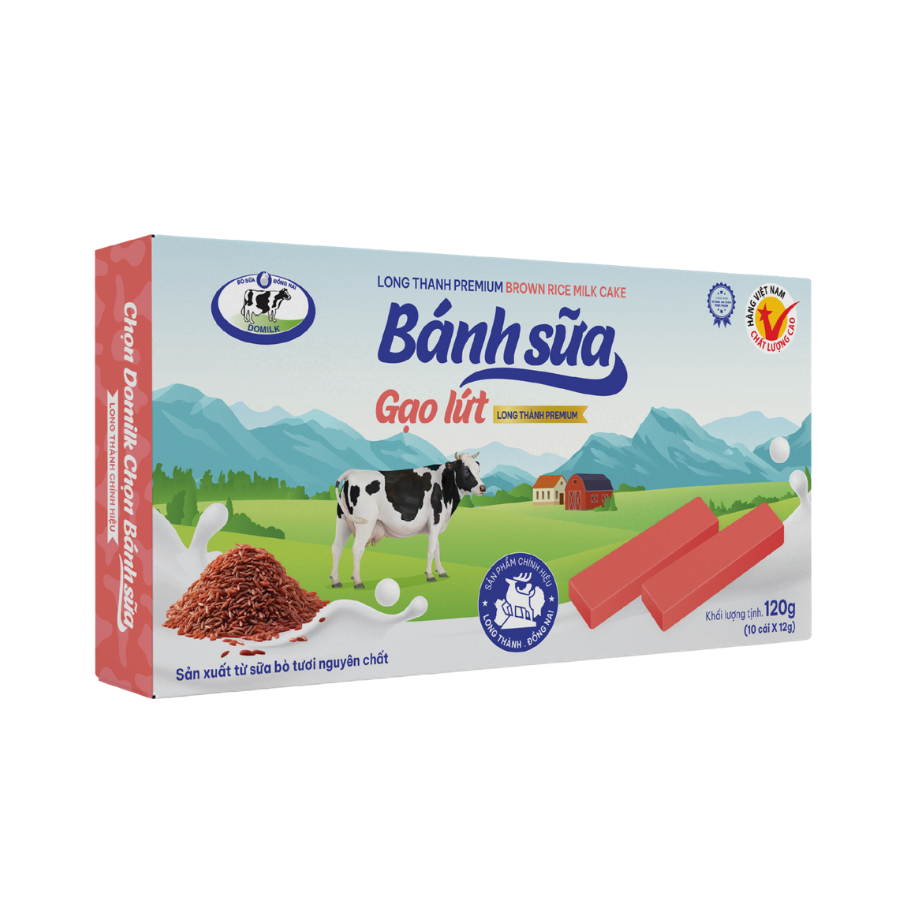 Bánh Sữa Gạo Lứt Long Thành Premium 120g